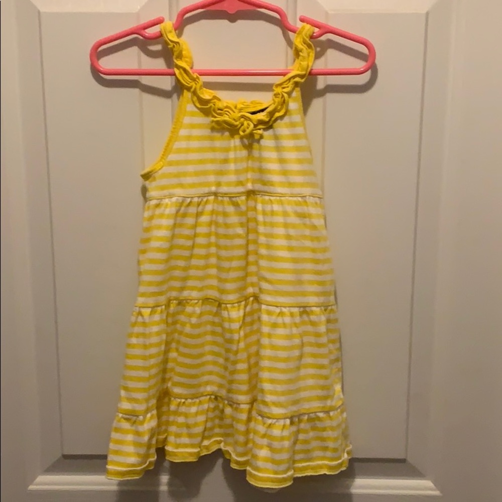 Chaps Yellow Striped Sundress